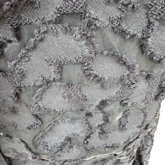 St. John 10 Black Lace Maxi Dress Godet Mermaid Evening Gown Boat Neck - Picture 9 of 12